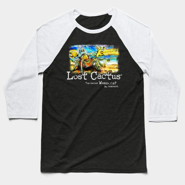 Lost Cactus - Top Secret Weapons? No Comment. Baseball T-Shirt by LostCactus